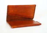 "The Magnate" Leather Bi-Fold Card Wallet - Saddle Brown