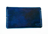 "The Magnate" Leather Bi-Fold Card Wallet - Navy Blue