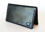 "The Magnate" Leather Bi-Fold Card Wallet - Black