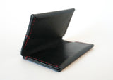 "The Magnate" Leather Bi-Fold Card Wallet - Black