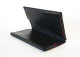 "The Magnate" Leather Bi-Fold Card Wallet - Black