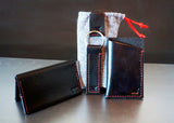 "The Magnate" Leather Bi-Fold Card Wallet - Black