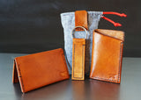"The Minimalist" Slim Leather Card Wallet - Saddle Brown