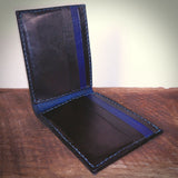 Vintage Style Navy Blue 8-Card Men's Wallet