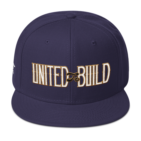 "UNITED to BUILD" Snapback Hat - Navy Blue