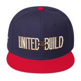 "UNITED to BUILD" Snapback Hat - Navy Blue/Red