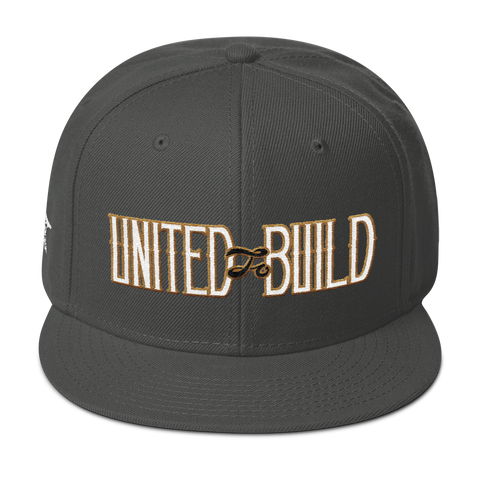 "UNITED to BUILD" Snapback Hat - Charcoal Grey