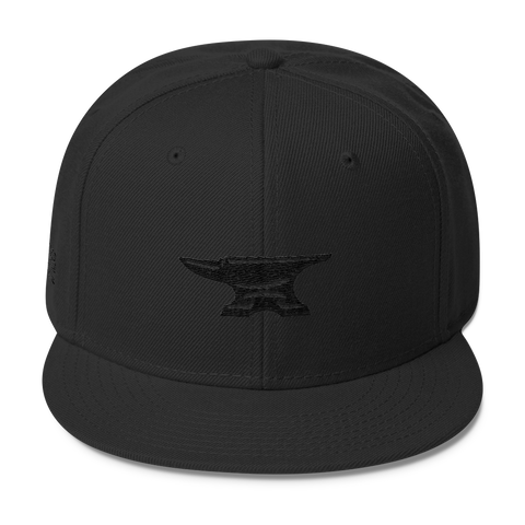 Anvil Logo Snapback - All Black