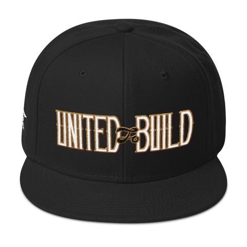 "UNITED to BUILD" Snapback Hat - Black