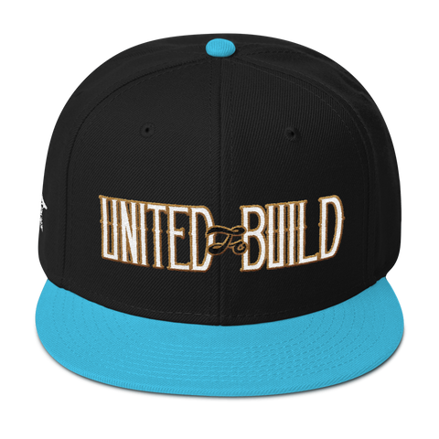 "UNITED to BUILD" Snapback Hat - Black/Blue