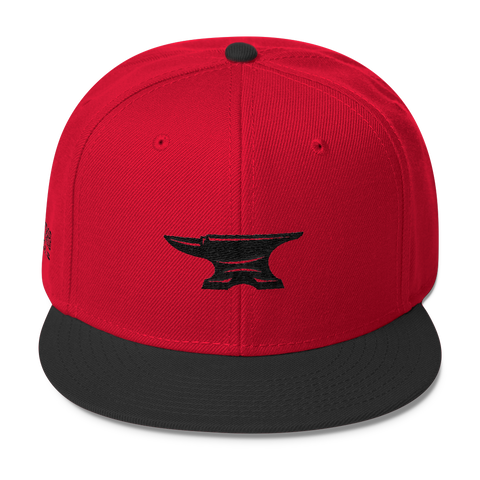 Anvil Logo Snapback - Red/Black