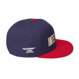 "UNITED to BUILD" Snapback Hat - Navy Blue/Red